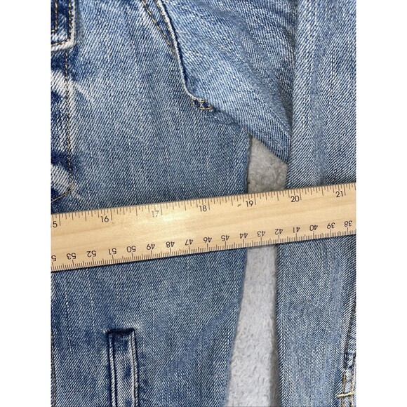 Levis Denim Jean Trucker Jacket Mens Small Blue Fade Wear Pattern - Picture 4 of 8